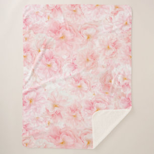 Couverture Sherpa Design Motif élégant en fleur de cerisier