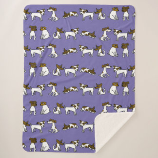 Couverture Sherpa Dessin Animé Jack Russell