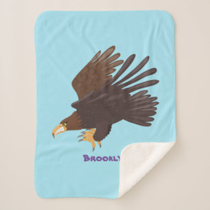 Couverture Sherpa dessin humoristique d'aigle royal