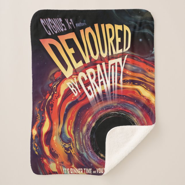 Couverture Sherpa Dévasté Par Gravité Halloween Trou Horreur Noir (Devant)