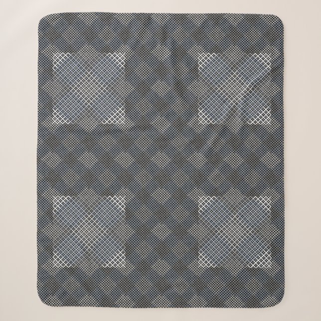 Couverture Sherpa Diagonale 2tones du motif Checker.bx4x4 BLK BG (Devant)