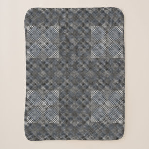 Couverture Sherpa Diagonale 2tones du motif Checker.bx4x4 BLK BG