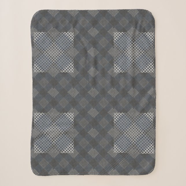 Couverture Sherpa Diagonale 2tones du motif Checker.bx4x4 BLK BG (Devant)