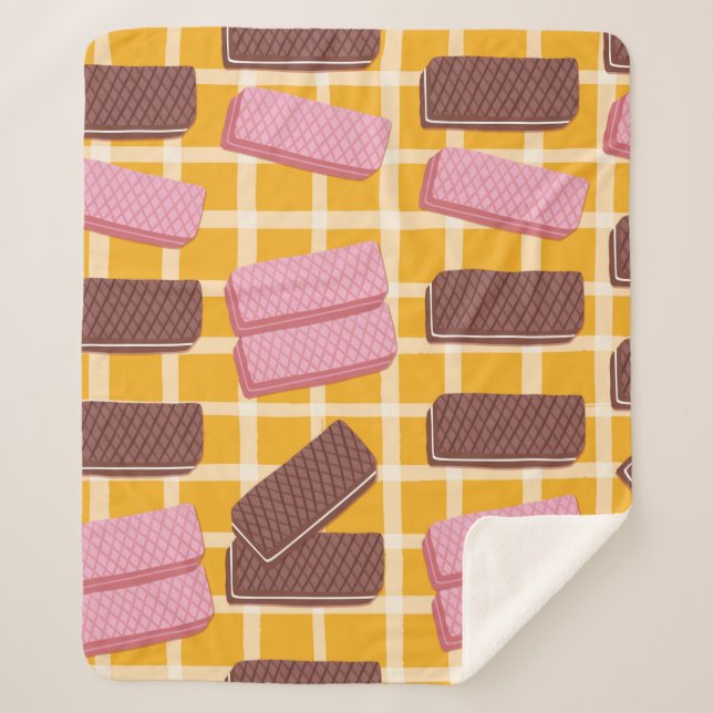 Couverture Sherpa Différentes gaufres aromatisées sans soudure arriè (Devant)