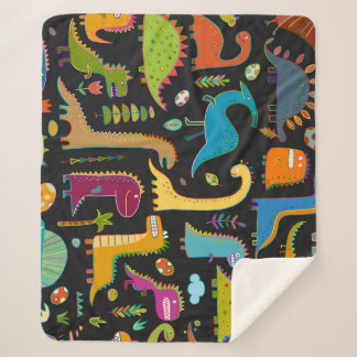 Couverture Sherpa Dinosaures enfantines : Motif amusant et sans cout