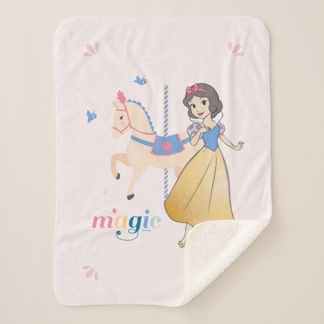 Couverture Sherpa Disney Princess Blanche Neige | Magie du carrousel (Devant)