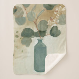 Couverture Sherpa Disposition neutre - verdure dans le vase