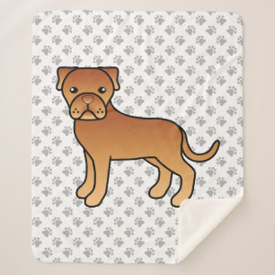 Couverture Sherpa Dogue De Bordeaux Chien De Dessin Animé Mignon