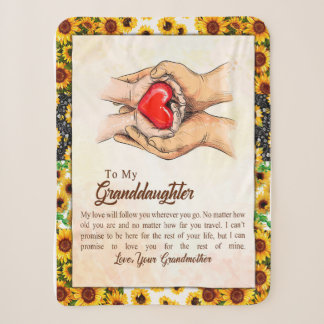 Couverture Sherpa Don Grandgirl| Amour Grand-mère Groupe familial
