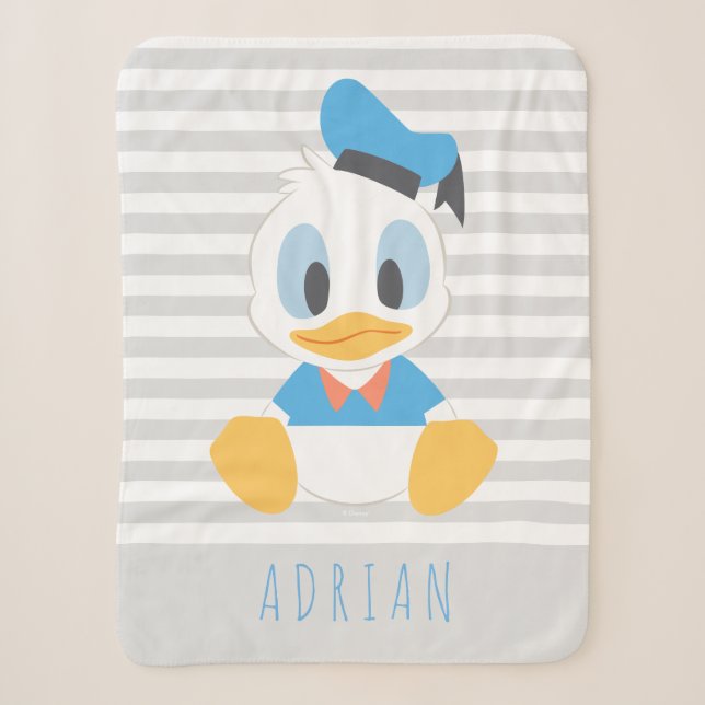 Couverture Sherpa Donald Duck | Baby Donald - Ajouter votre nom (Devant)