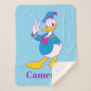 Couverture Sherpa Donald Duck Signe de paix