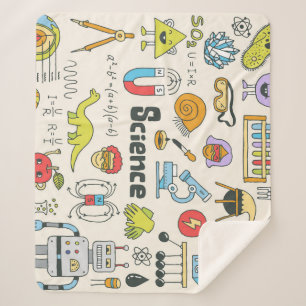 Couverture Sherpa Doodles de science : Ensemble d'écoles à main.