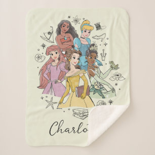 Couverture Sherpa Doodles Disney Princess Marker