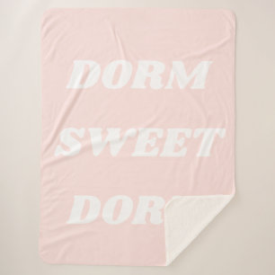 Couverture Sherpa Dorm Sweet Dorm en Blush