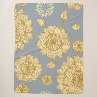 Couverture Sherpa Douceur du soleil dans le gris bleu doux