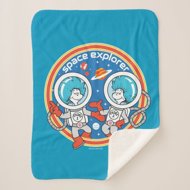 Couverture Sherpa Dr Seuss | Cadet Un Cadet Deux Espace Explorer (Devant)