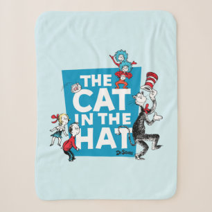 Couverture Sherpa Dr Seuss Chat dans le logo du Casquette - Caract