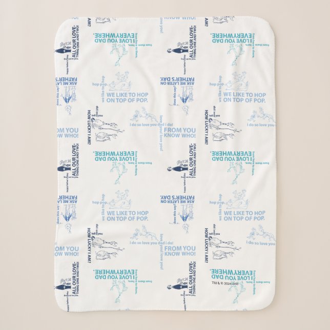 Couverture Sherpa Dr Seuss | Motif de devis Fête des pères (Devant)