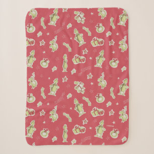 Couverture Sherpa Dr Seuss The Grinch Motif de Noël rouge
