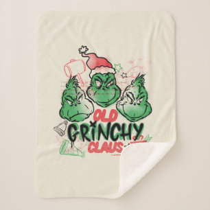 Couverture Sherpa Dr Seuss Vieux Claus Grinch