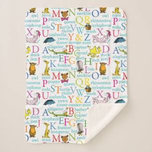 Couverture Sherpa Dr. Seuss's ABC Pattern with Words