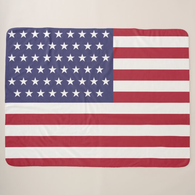 Couverture Sherpa Drapeau 51 étoiles des États-Unis d'Amérique (État (Devant (Horizontal))