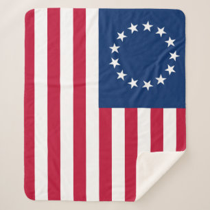Couverture Sherpa Drapeau Betsy Ross Old Glory américain