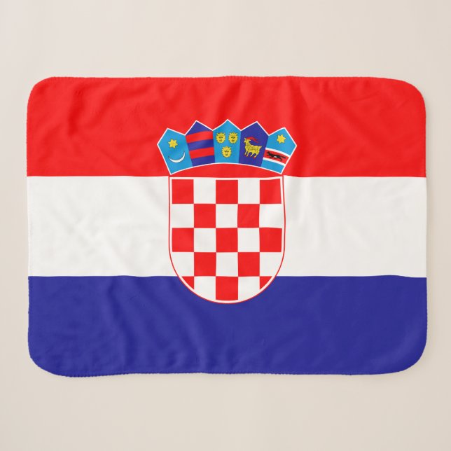 Couverture Sherpa Drapeau croate (Devant (Horizontal))