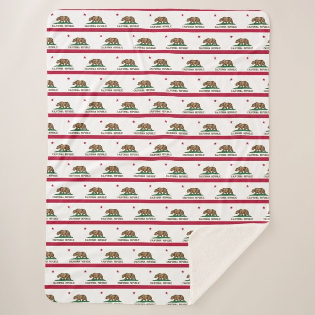 Couverture Sherpa Drapeau de Californie (Devant)