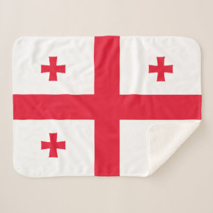 Couverture Sherpa Drapeau de Géorgie