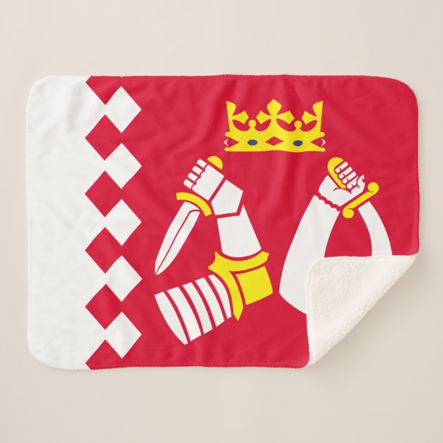 Couverture Sherpa Drapeau de Karelia Nord (Devant (Horizontal))