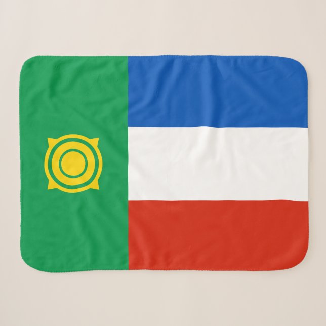 Couverture Sherpa Drapeau de Khakassie (Devant (Horizontal))