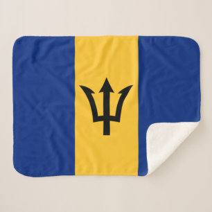 Couverture Sherpa Drapeau de la Barbade patriotique