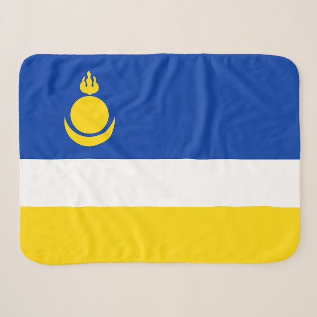 Couverture Sherpa Drapeau de la Buryatia patriotique (Devant (Horizontal))