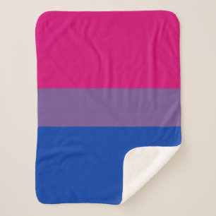 Couverture Sherpa Drapeau de la fierté bisexuelle