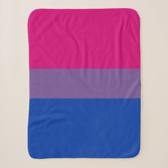 Couverture Sherpa Drapeau de la fierté bisexuelle (Devant)