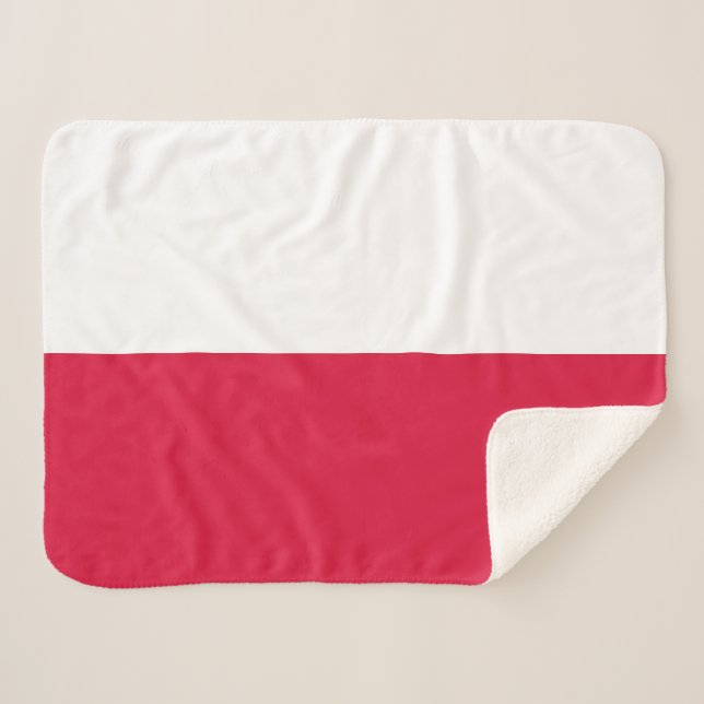 Couverture Sherpa Drapeau de la Pologne (Devant (Horizontal))