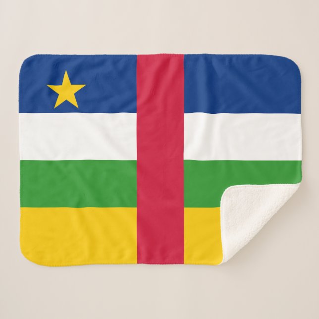 Couverture Sherpa Drapeau de la République centrafricaine (Devant (Horizontal))