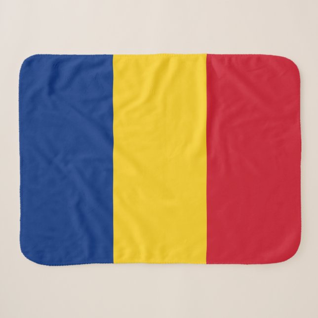 Couverture Sherpa Drapeau de la Roumanie (Devant (Horizontal))