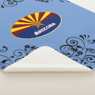 Couverture Sherpa Drapeau de l'Arizona