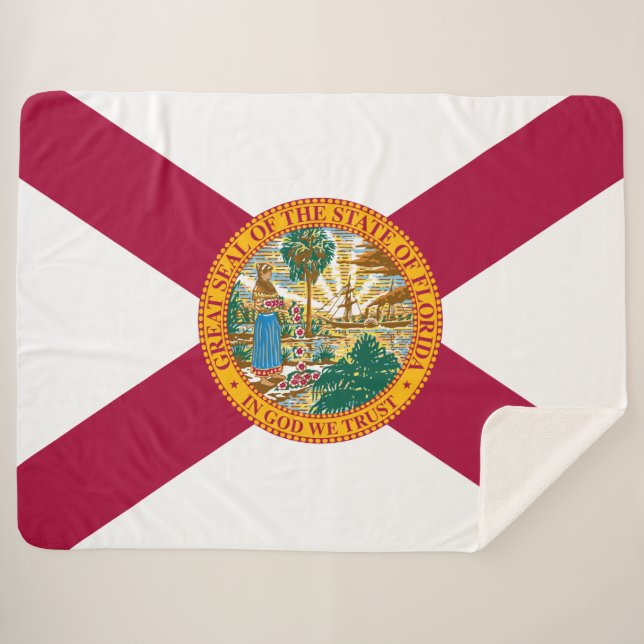 Couverture Sherpa Drapeau de l'État de Floride (Devant (Horizontal))