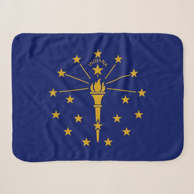 Couverture Sherpa Drapeau de l'État de l'Indiana (Devant (Horizontal))