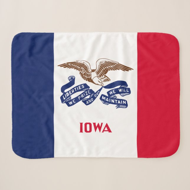 Couverture Sherpa Drapeau de l'État de l'Iowa (Devant (Horizontal))