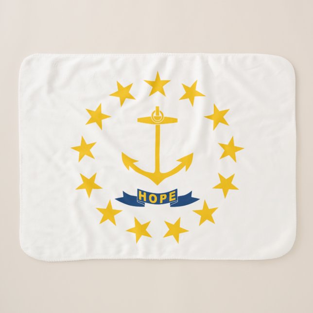Couverture Sherpa Drapeau de l'État de Rhode Island (Devant (Horizontal))