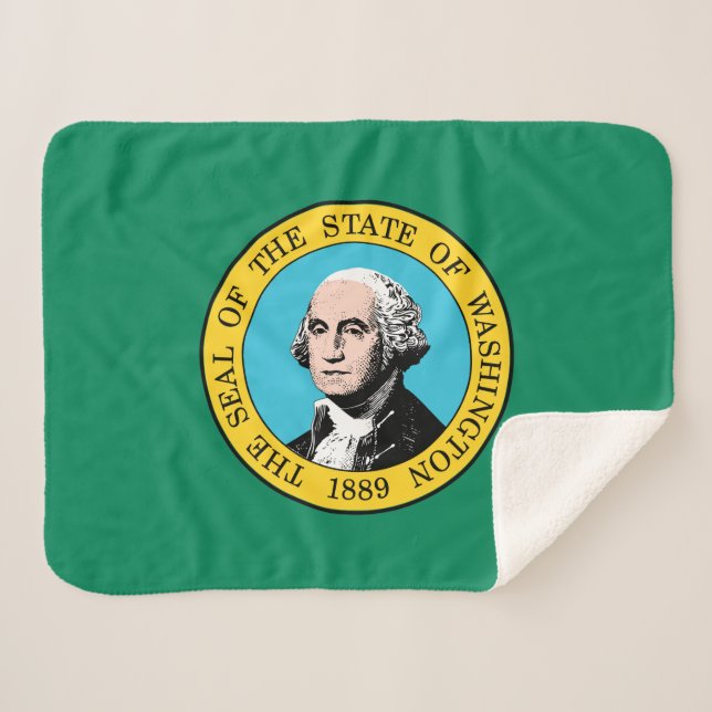 Couverture Sherpa Drapeau de l'État de Washington (Devant (Horizontal))