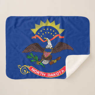 Couverture Sherpa Drapeau de l'État du Dakota du Nord Imprimer Patri