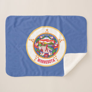 Couverture Sherpa Drapeau de l'État du Minnesota