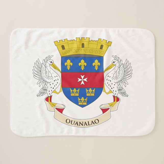 Couverture Sherpa Drapeau de Saint-Barthélemy (Devant (Horizontal))