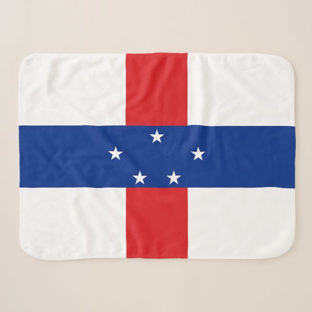 Couverture Sherpa Drapeau des Antilles Pays-Bas (Devant (Horizontal))
