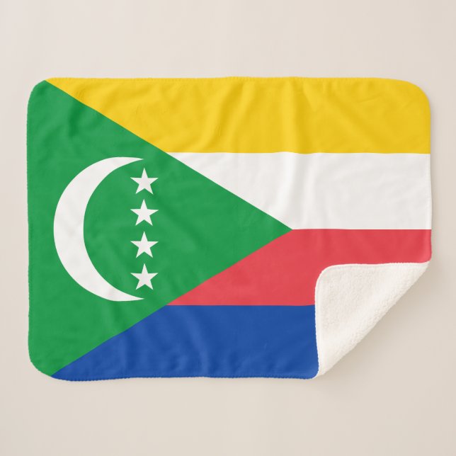 Couverture Sherpa Drapeau des Comores (Devant (Horizontal))